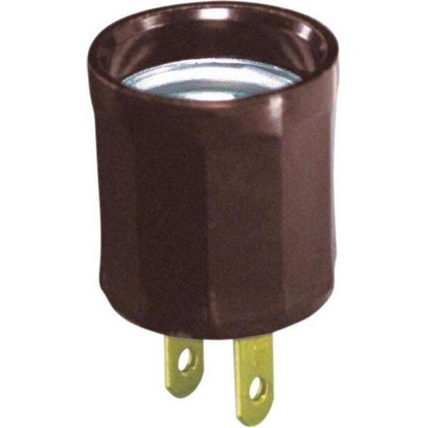 Leviton Leviton 00061-000 15A 125 V Brown Socket Plug-In Outlet Adapter 3136611 - main